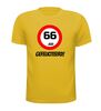 foto 11 verjaardags T-shirt 66 jaar verkeersbord