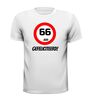 foto 9 verjaardags T-shirt 66 jaar verkeersbord
