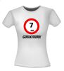 foto 10 verjaardags T-shirt 7 jaar verkeersbord