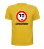 foto 11 verjaardags T-shirt 70 jaar verkeersbord