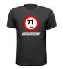 verjaardags T-shirt 71 jaar verkeersbord