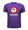 foto 3 verjaardags T-shirt 71 jaar verkeersbord