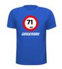 foto 5 verjaardags T-shirt 71 jaar verkeersbord