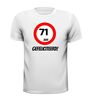 foto 9 verjaardags T-shirt 71 jaar verkeersbord