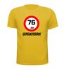 foto 11 verjaardags T-shirt 76 jaar verkeersbord