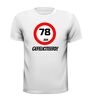 foto 9 verjaardags T-shirt 78 jaar verkeersbord