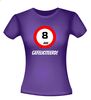 foto 4 verjaardags T-shirt 8 jaar verkeersbord