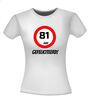 foto 10 verjaardags T-shirt 81 jaar verkeersbord