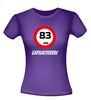 foto 4 verjaardags T-shirt 83 jaar verkeersbord