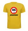 foto 11 verjaardags T-shirt 86 jaar verkeersbord