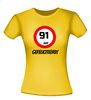 foto 12 verjaardags T-shirt 91 jaar verkeersbord