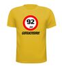foto 11 verjaardags T-shirt 92 jaar verkeersbord
