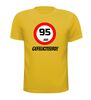 foto 11 verjaardags T-shirt 95 jaar verkeersbord