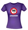 foto 4 verjaardags T-shirt 96 jaar verkeersbord