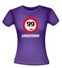 foto 4 verjaardags T-shirt 99 jaar verkeersbord