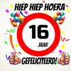 verjaardags tegeltje 16 jaar