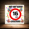 foto 4 verjaardags tegeltje 16 jaar