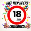Verjaardags tegeltje 18 jaar