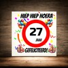 foto 2 Verjaardags tegeltje 27 jaar