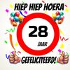 Verjaardags tegeltje 28 jaar