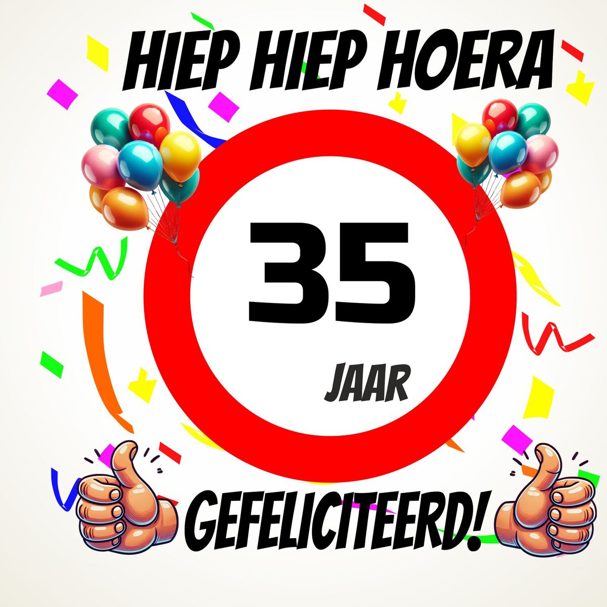 Verjaardags tegeltje 35 jaar