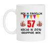 Ben ik eindelijk 57 jaar krijg ik zon grappige mok