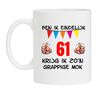 foto 1 Ben ik eindelijk 61 jaar krijg ik zo'n grappige mok