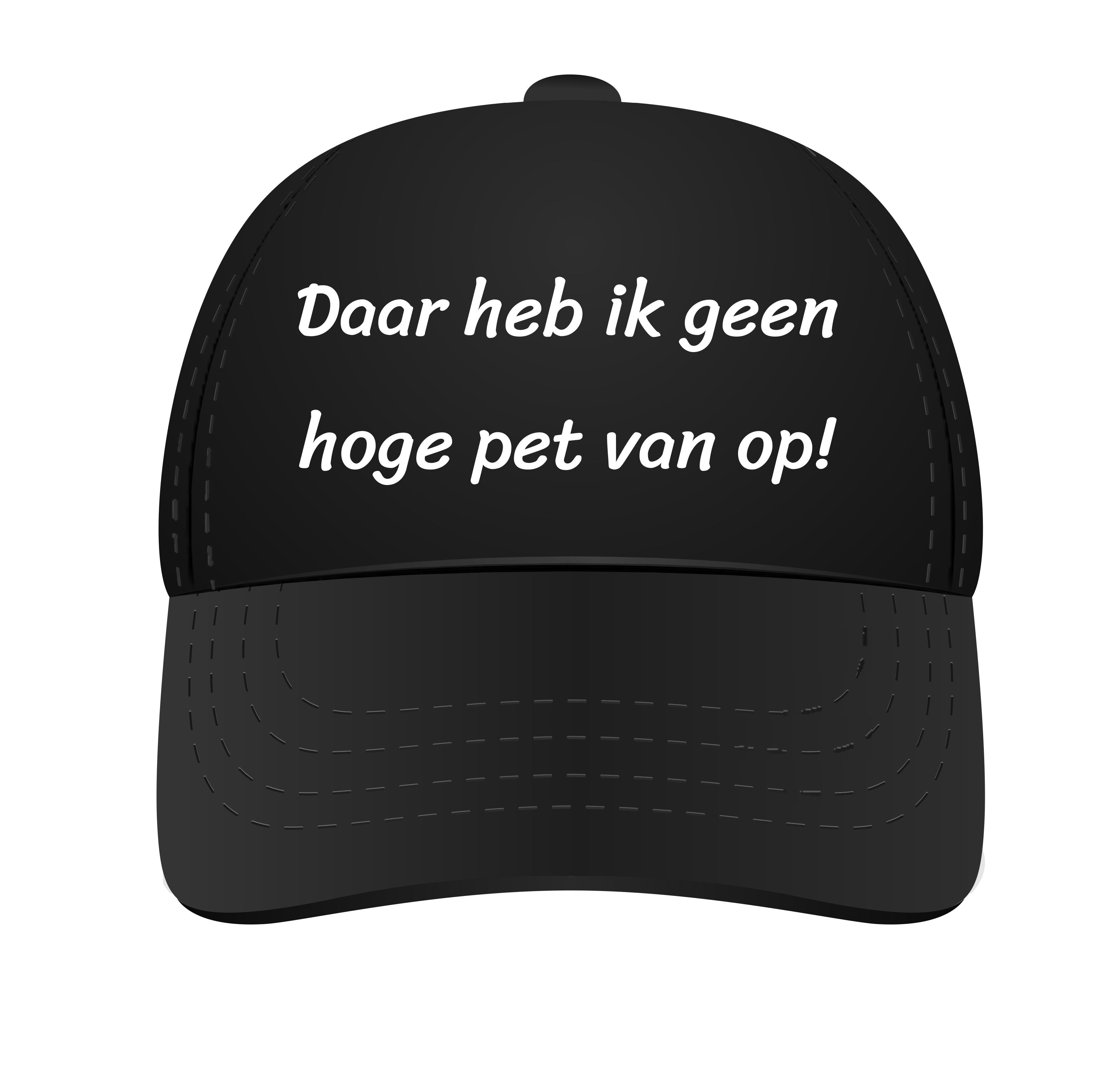 Daar heb ik geen hoge pet van op pet