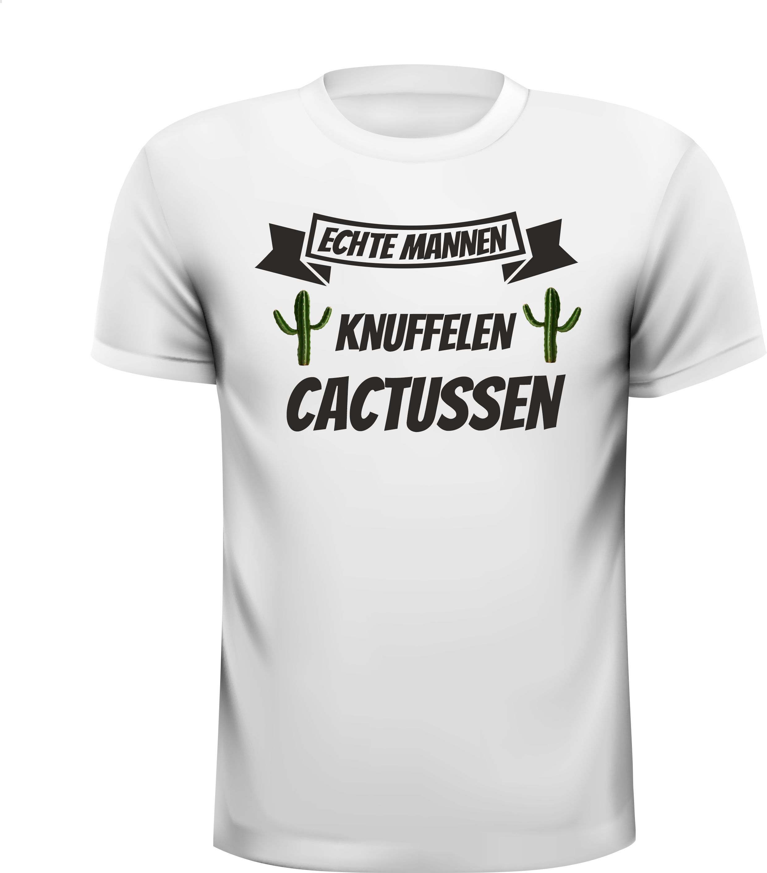 Echte mannen knuffelen cactussen shirt