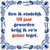 Gekke tegel 50 jaar verjaardag
