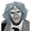 foto 1 Horror zombie masker volwassen met grijze pruik