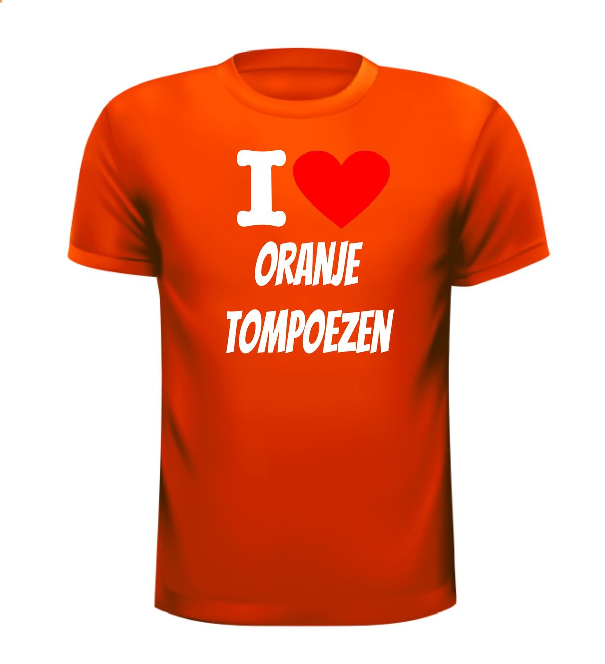 ik hou van oranje tompoezen shirt