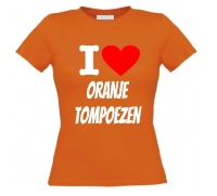 Ik hou van oranje tompoezen shirt