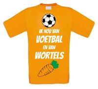 Ik hou van voetbal en van wortels shirt