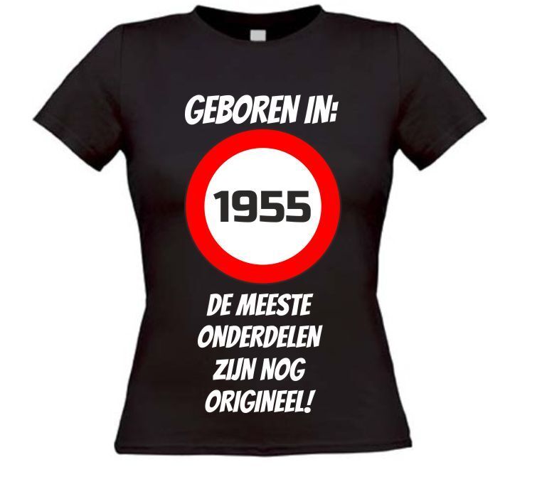 Verjaardag shirt geboren in het jaar 1955