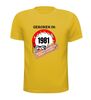 foto 15 Verjaardag shirt geboren in het jaar 1981