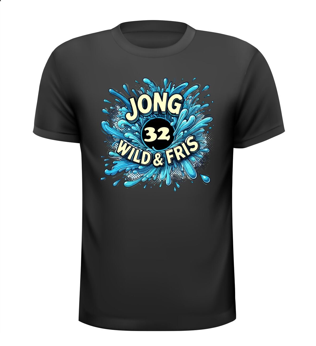 Verjaardags T-shirt 32 jaar jong wild en fris