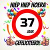 Verjaardags tegeltje 37 jaar