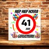 foto 4 Verjaardags tegeltje 41 jaar