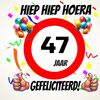 Verjaardags tegeltje 47 jaar