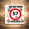 foto 4 Verjaardags tegeltje 57 jaar