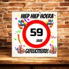 foto 2 Verjaardags tegeltje 59 jaar