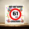 foto 3 Verjaardags tegeltje 61 jaar