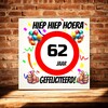 foto 2 Verjaardags tegeltje 62 jaar