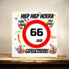 foto 3 Verjaardags tegeltje 66 jaar