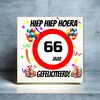 foto 4 Verjaardags tegeltje 66 jaar