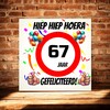 foto 3 Verjaardags tegeltje 67 jaar