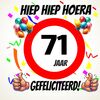 Verjaardags tegeltje 71 jaar