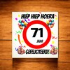 foto 4 Verjaardags tegeltje 71 jaar