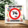 foto 4 Verjaardags tegeltje 74 jaar